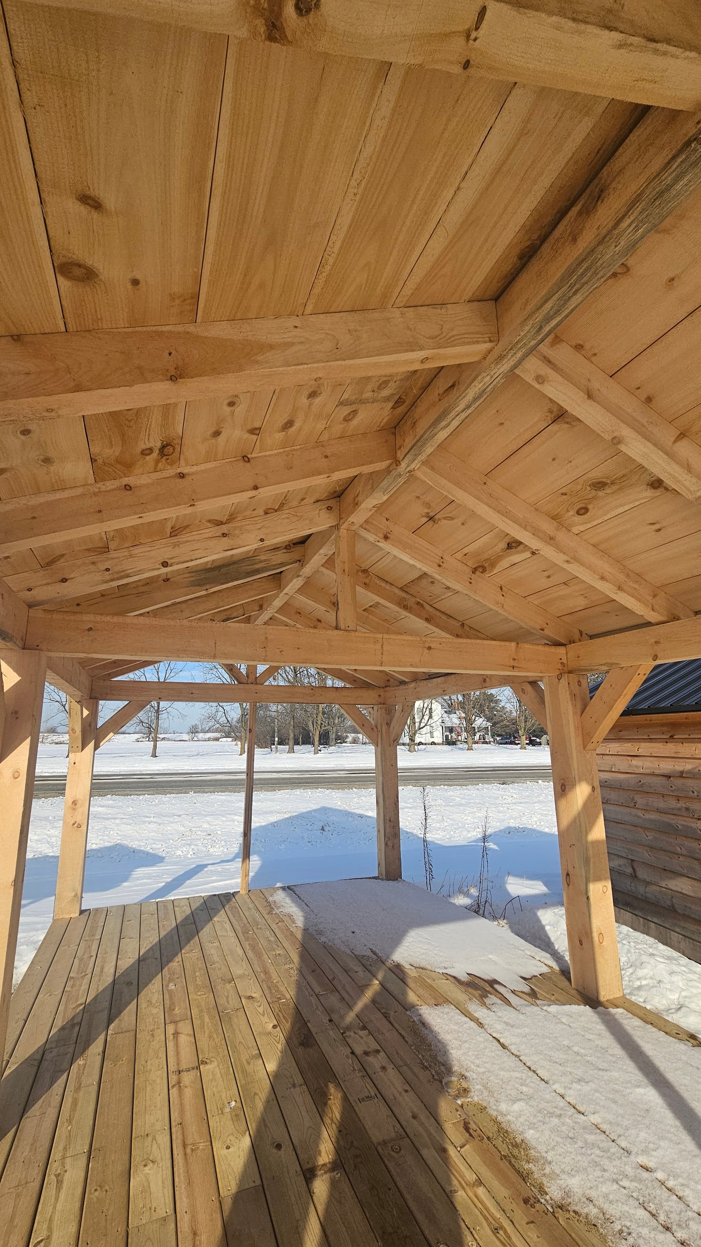 12’x20’ Rough Sawn Amish Made Timber Framed Gazebo*