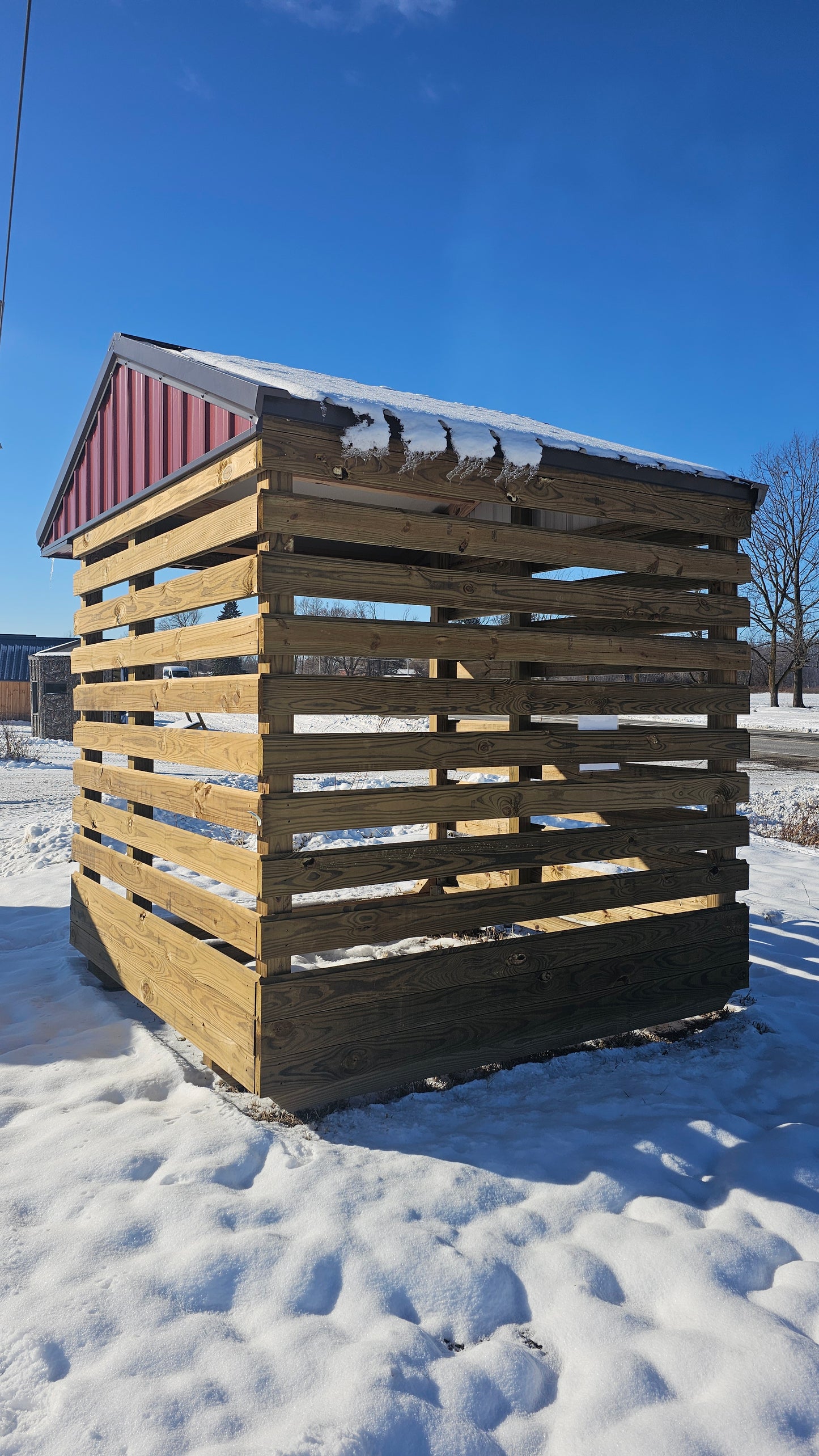 8×8 Firewood Shelter – Wood & Steel Construction