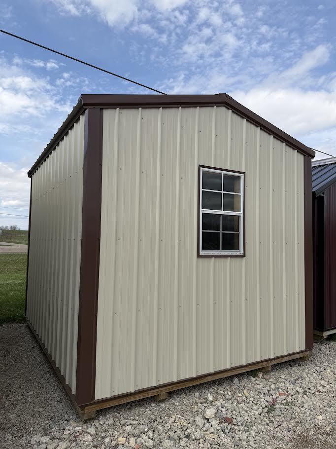 10'x12' Amish Made Steel Storage Building with 8' Roll up Door*
