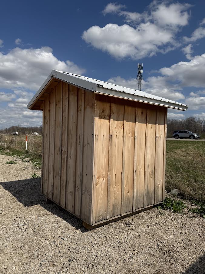 6' x 6' Amish-Built Rough Sawn Storage with Metal Roof & Clear Ridge Cap*