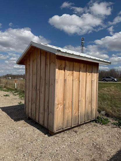 6' x 6' Amish-Built Rough Sawn Storage with Metal Roof & Clear Ridge Cap*