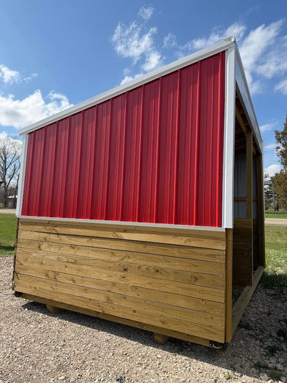 10' x 14' Animal Run-In Shelter with Two Stalls*