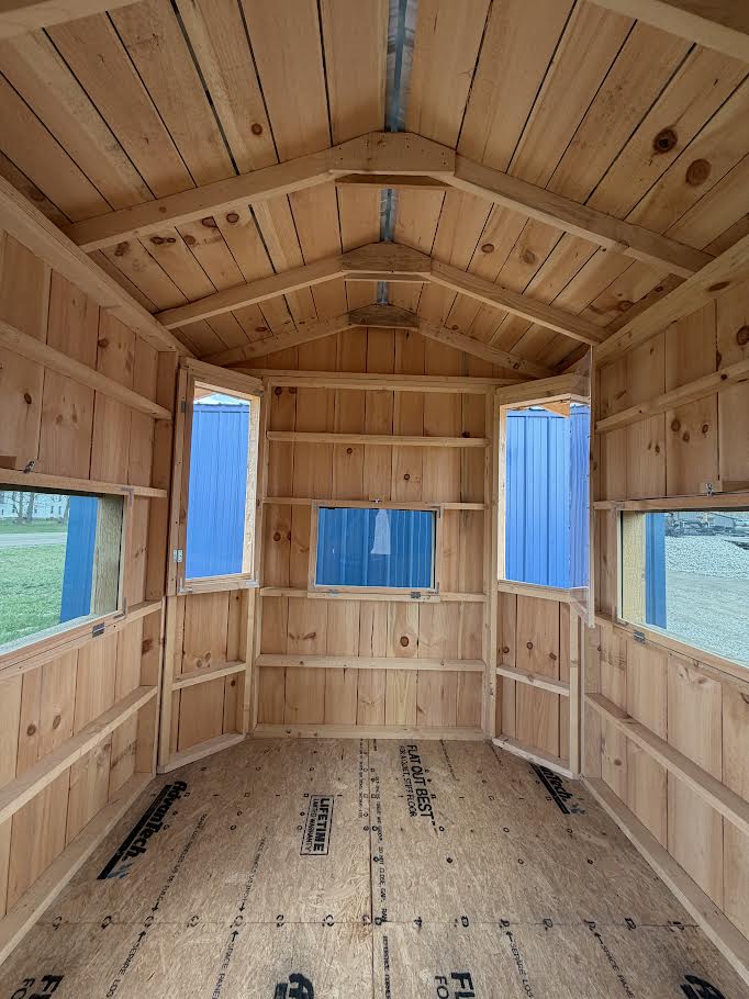 8'x12' 1/2 Octagon 1/2 Amish Made Square Deer Blind with Bunk Beds*