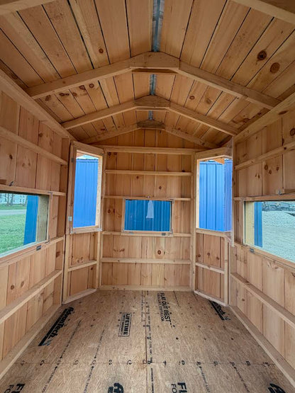 8'x12' 1/2 Octagon 1/2 Amish Made Square Deer Blind with Bunk Beds*