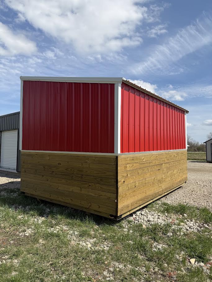 10' x 14' Animal Run-In Shelter with Two Stalls*