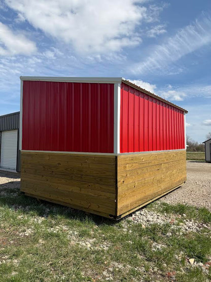 10' x 14' Animal Run-In Shelter with Two Stalls*