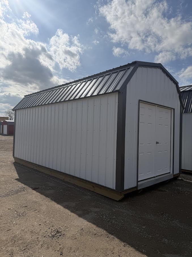 10' x 20' Amish-Built Steel Storage Building with Gambrel Roof & Rear Loft*