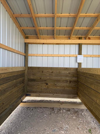 10' x 14' Animal Run-In Shelter with Two Stalls*