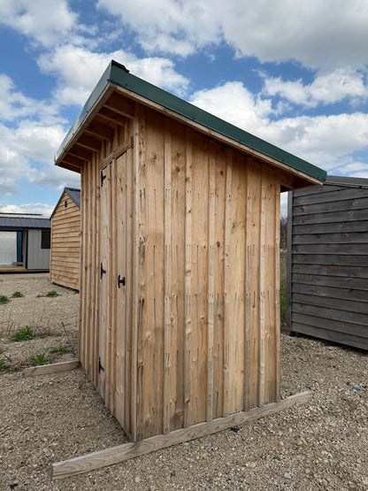 4' x 6' Amish-Built Rough Sawn Storage with Slant Metal Roof*