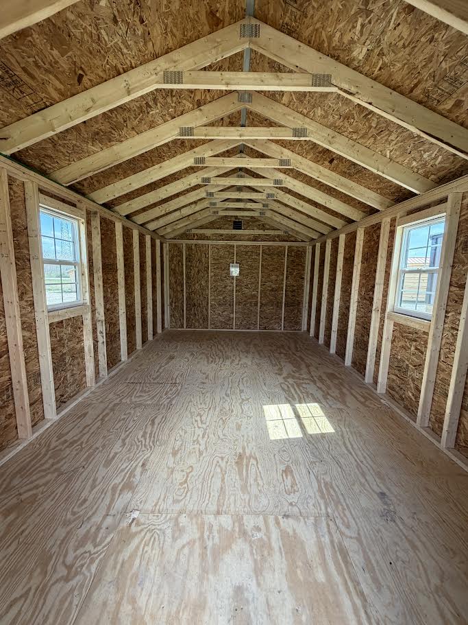 12' x 24' Amish-Built Steel Structure with Timber Frame Porch*