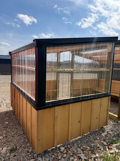 6' x 8' Covered Open Entry Bus Stop with Built-In Bench*