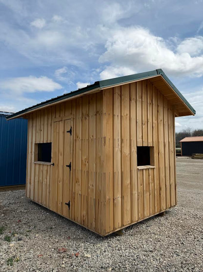 8'x12' 1/2 Octagon 1/2 Amish Made Square Deer Blind with Bunk Beds*