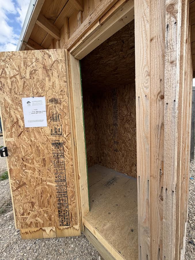 4' x 6' Amish-Built Rough Sawn Storage with Slant Metal Roof*