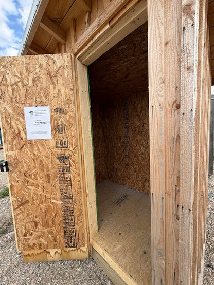 4' x 6' Amish-Built Rough Sawn Storage with Slant Metal Roof*
