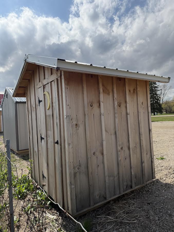 6' x 6' Amish-Built Rough Sawn Storage with Metal Roof & Clear Ridge Cap*