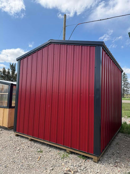 10'x12' Amish Made Steel Storage Building with 8' Roll up door and Side Entry*