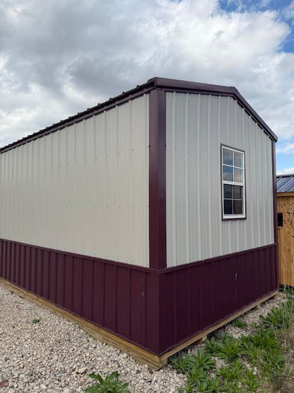 10' x 20' Amish-Built Metal Storage Building with Roll-Up Door & Wainscoting*