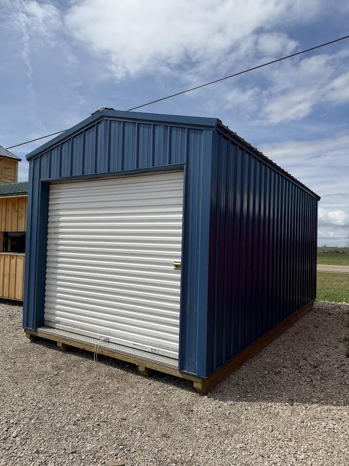 10'x20' Amish Made Steel Storage with 2-8' Roll up Doors*
