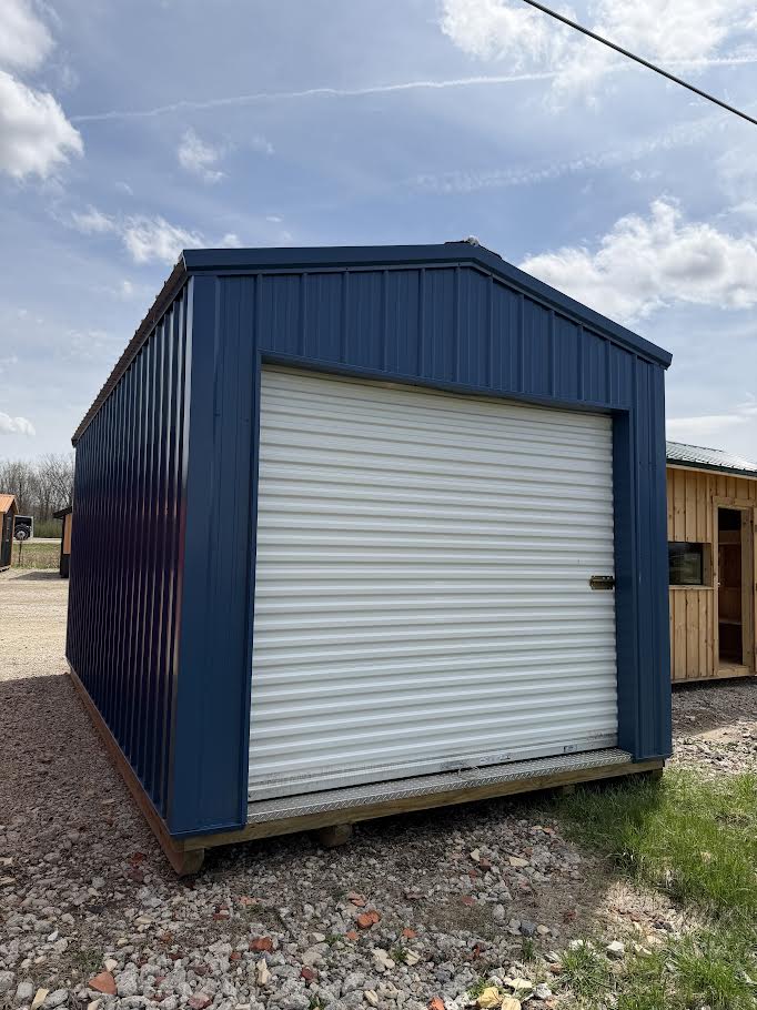 10'x20' Amish Made Steel Storage with 2-8' Roll up Doors*