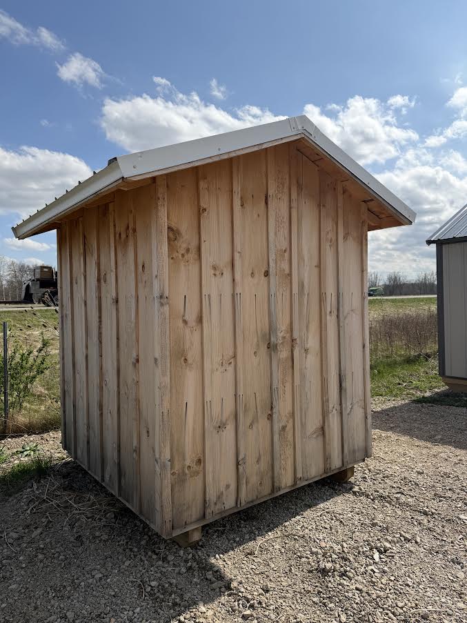 6' x 6' Amish-Built Rough Sawn Storage with Metal Roof & Clear Ridge Cap*