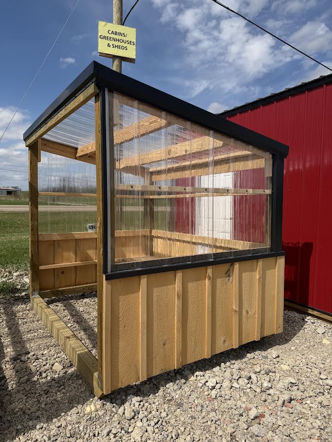 6' x 8' Covered Open Entry Bus Stop with Built-In Bench*