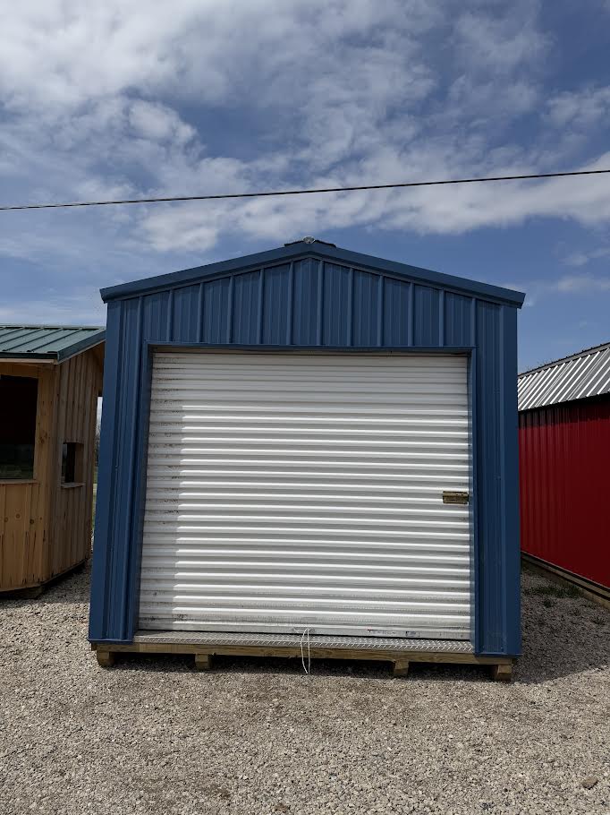 10'x20' Amish Made Steel Storage with 2-8' Roll up Doors*