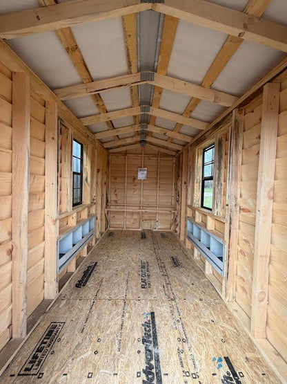 6×12 Amish Made Rough Sawn Chicken Coop – Nesting Boxes, Roost Areas & Chicken Door*