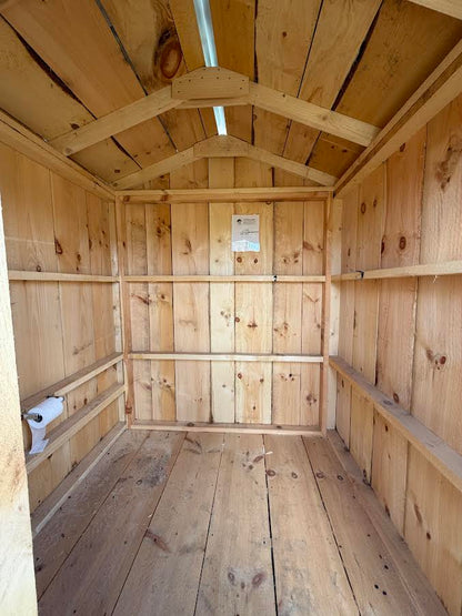 6' x 6' Amish-Built Rough Sawn Storage with Metal Roof & Clear Ridge Cap*