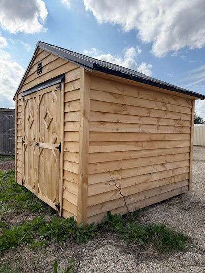 10' x 10' Amish-Built Rough Sawn Storage with Metal Roof (No Windows)*