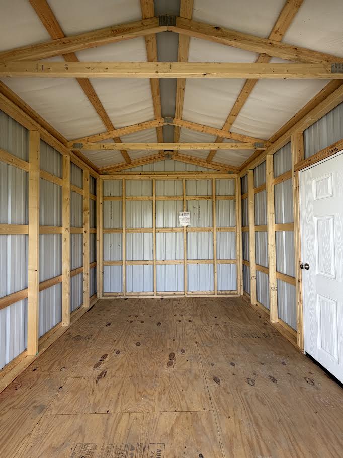 10'x12' Amish Made Steel Storage Building with 8' Roll up door and Side Entry*