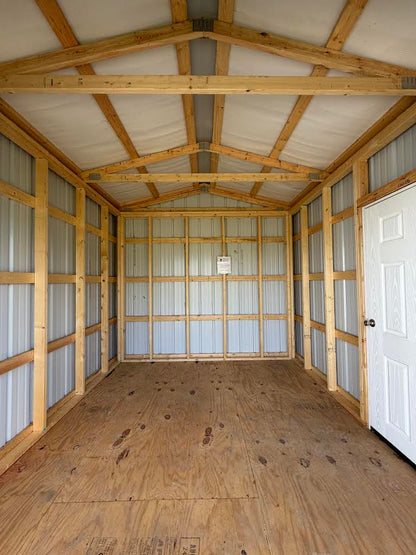 10'x12' Amish Made Steel Storage Building with 8' Roll up door and Side Entry*