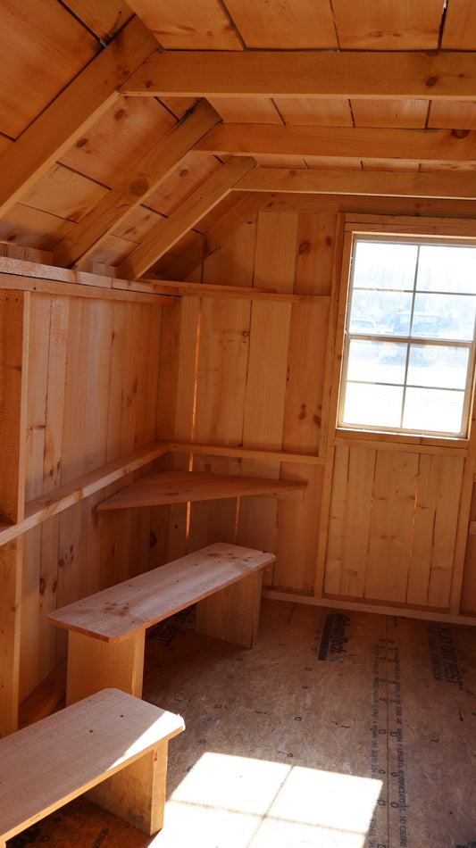 8×16 Playhouse (8×12) – 4′ Porch – Blue Roof*