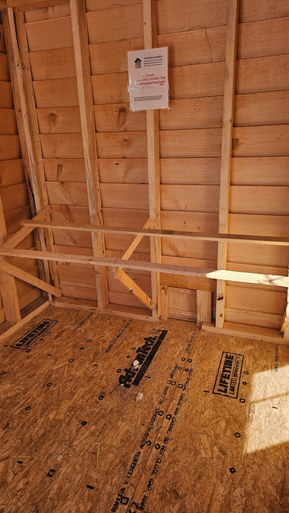 6×12 Chicken Coop – Nesting Boxes, Roost Areas & Chicken Door