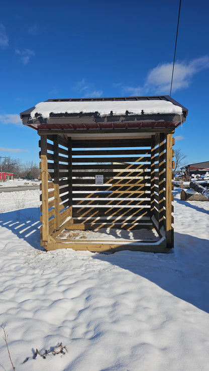 8×8 Firewood Shelter – Wood & Steel Construction