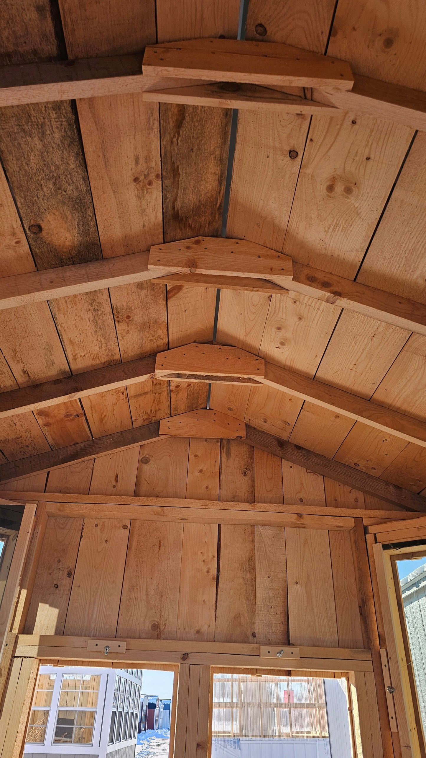 12×26 Hunting Shed with Dual Bunk Beds – Multi-Window Shooting Cabin with Lockable Door