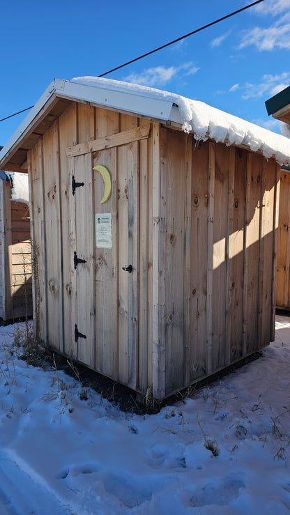 6×6 Outhouse – 2-Seater – White Roof – SKU 0008