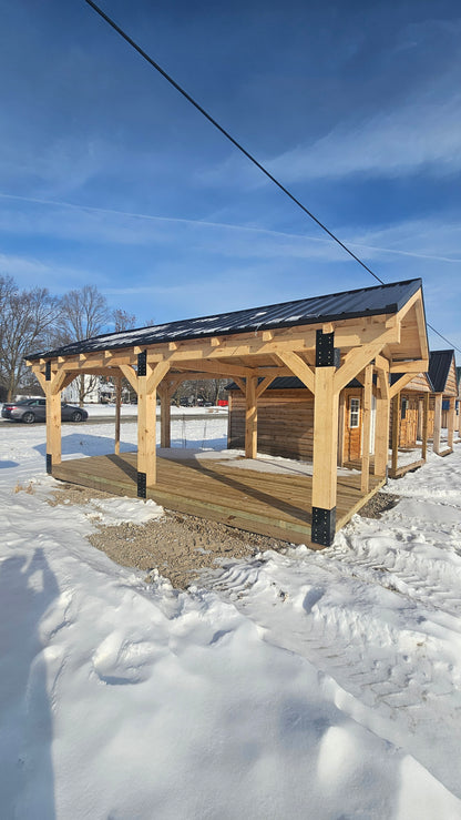 12’x20’ Rough Sawn Amish Made Timber Framed Gazebo*
