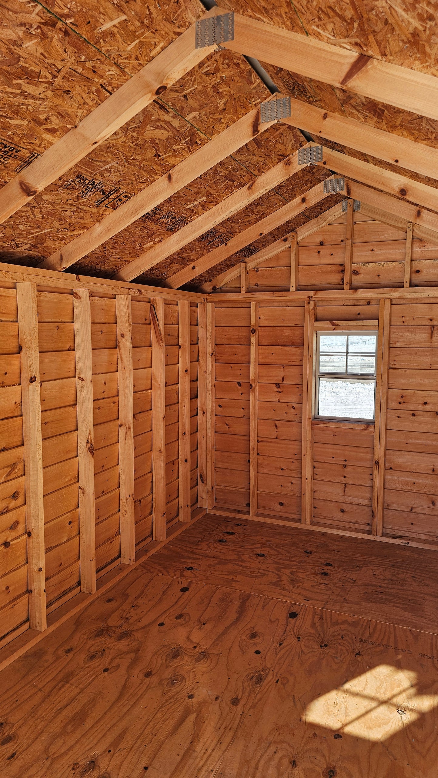 8×16 Cabin (8×12) with 4′ Porch – Black Roof – SKU 0006