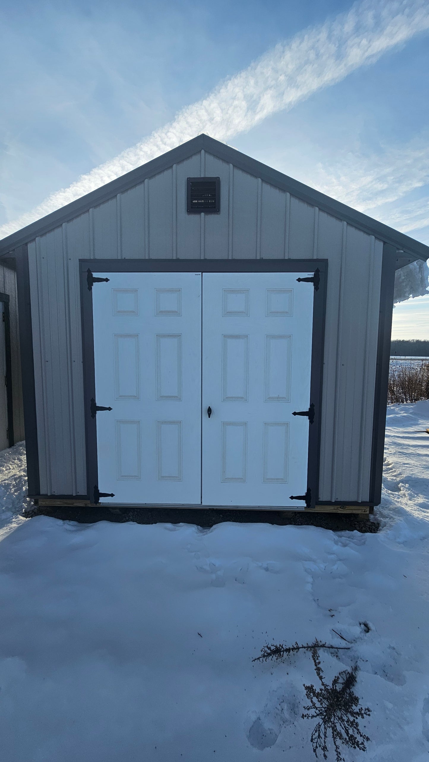 10×14 Steel Shed Double Entry  Doors