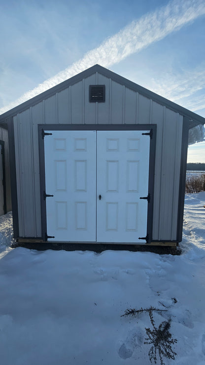 10×14 Steel Shed Double Entry  Doors