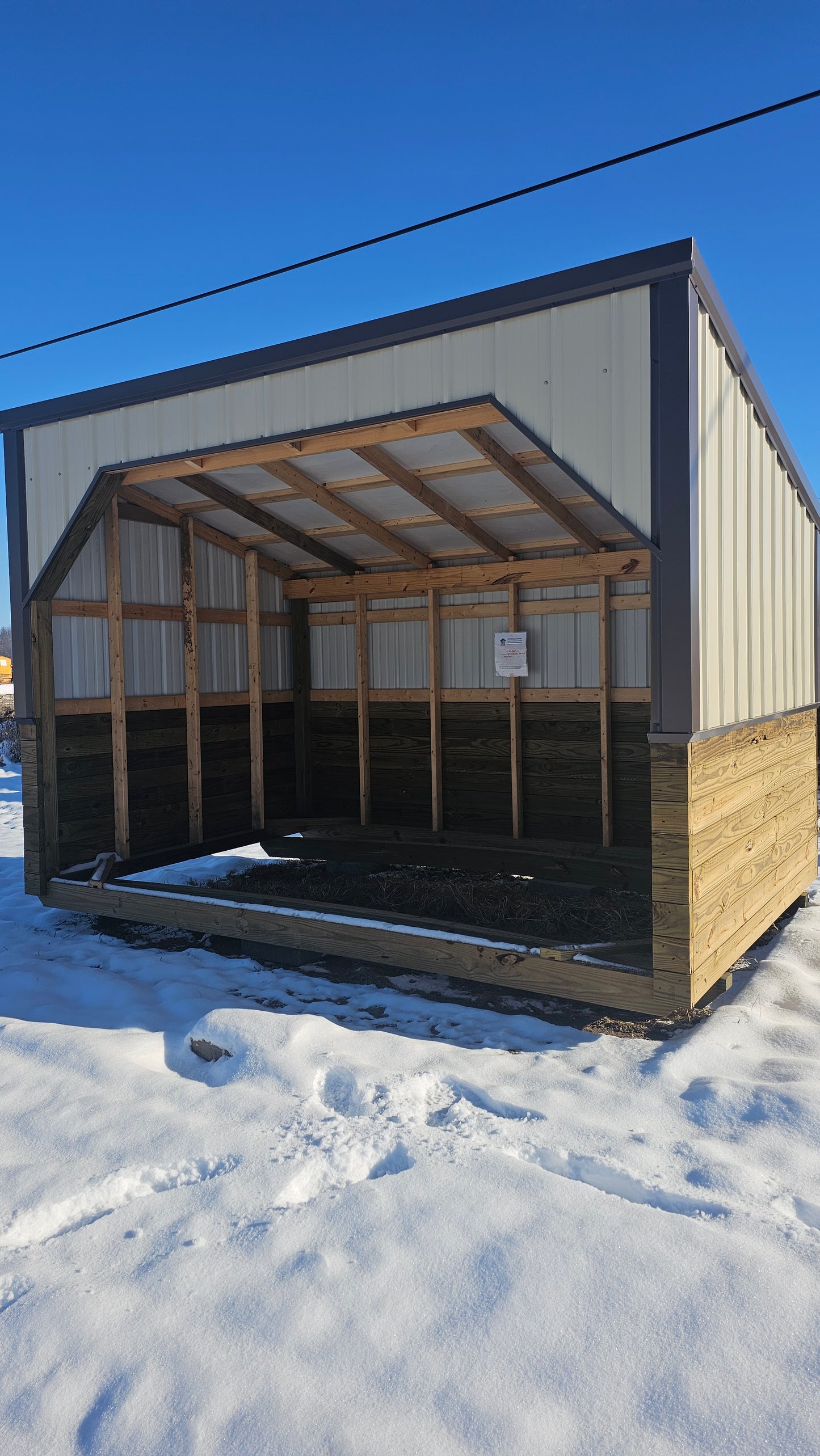 8×12 Animal Shelter – Wood & Steel Construction