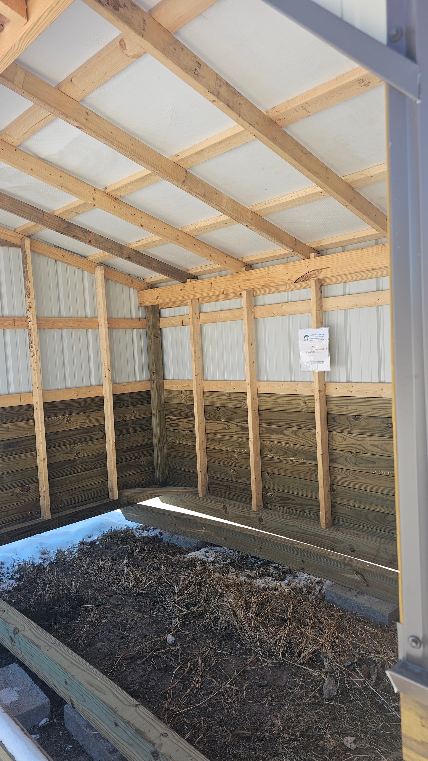 8×12 Animal Shelter – Wood & Steel Construction