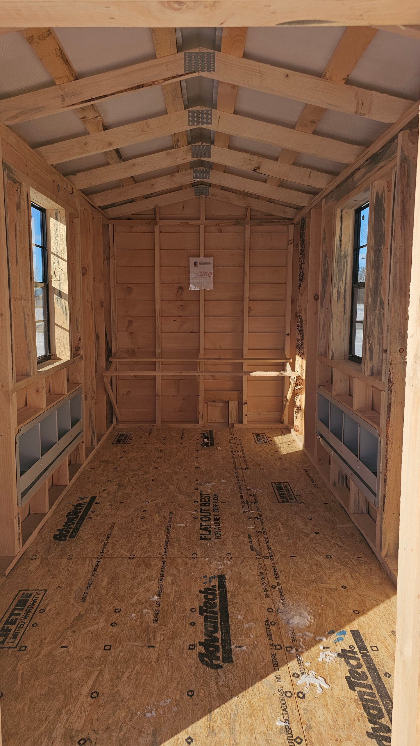 6×12 Chicken Coop – Nesting Boxes, Roost Areas & Chicken Door